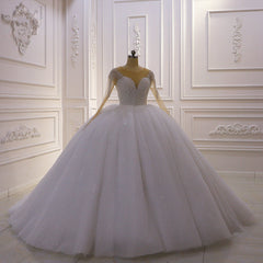 Wedding Dress Under 204, Sparkly Jewel Sequined Long Sleevess Princess Wedding Dress
