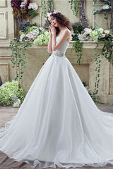 Wedding Dress Shops, Strapless Beading Train Wedding Dresses With Crystals
