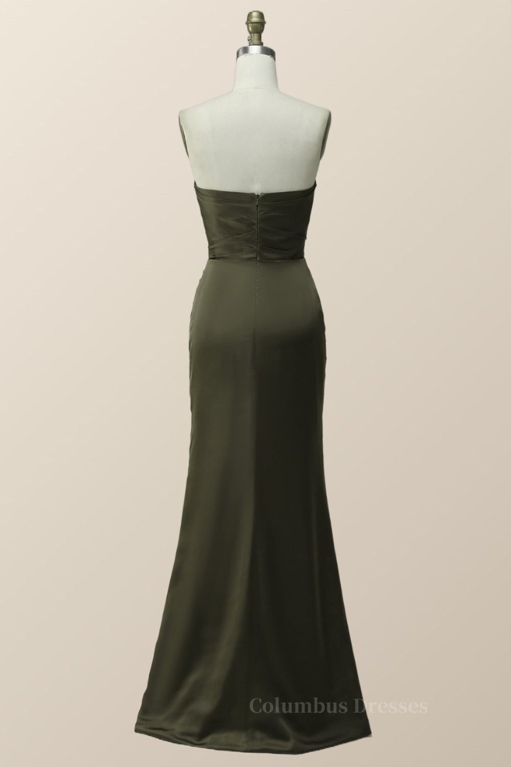 127 Prom Dress, Strapless Olivia Green Mermaid Long Bridesmaid Dress