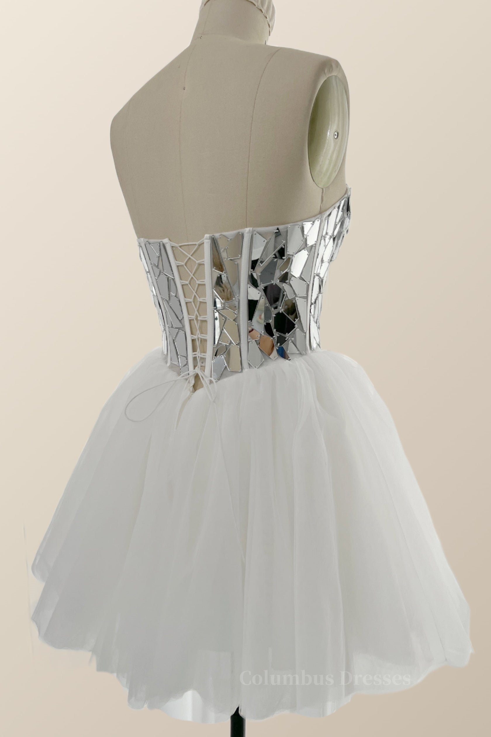 Prom Dresses 2063 Ball Gown, Sweetheart Mirror Glass A-line Short Dress
