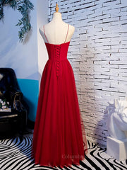 Evening Dresses For Over 82S, Sweetheart Neck Red Long Prom Dresses, Red Long Formal Evening Dresses