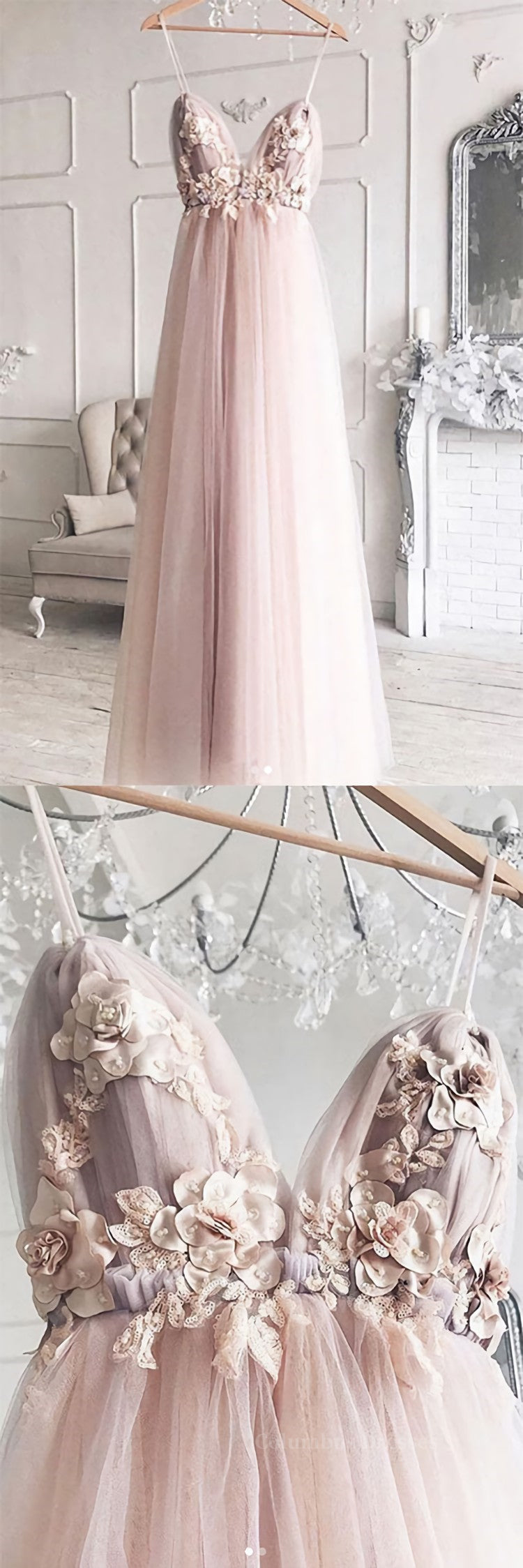 Formal Dress Ballgown, Sweetheart tulle lace long prom dress, tulle lace evening dress