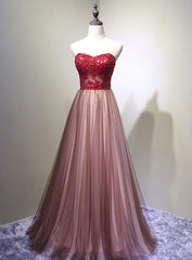 Homecoming Dresses Under 51, Sweetheart Tulle Prom Dress , Charming Handmade Party Gown, Prom Dress