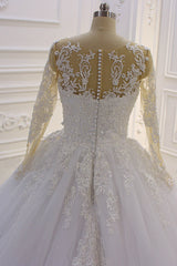 Wedding Dresses Petite, Trendy Sweetheart Long Sleevess Ivory Ball Gown Wedding Dress