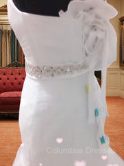 Wedding Dresses Beautiful, Trumpet/Mermaid Sweetheart Court Train Tulle Wedding Dresses With Beading
