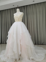 Bridesmaid Dresses Inspiration, Unique Sweetheart Neck Tulle Long Prom Dresses, Tulle Graduation With Beading Sequin
