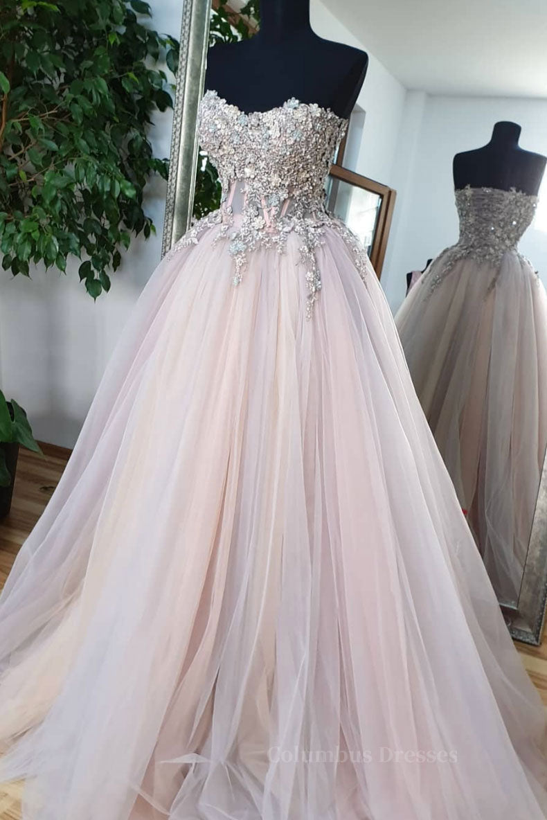 Prom Dress2052, Unique sweetheart tulle lace formal dress tulle lace evening dress