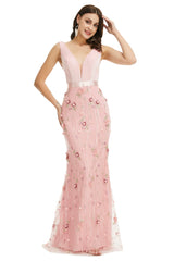Party Dress Dresses, Velvet Mermaid Prom Dresses Lace 3D Flowers