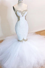 Wedding Dress Sleeves, White Lace Mermaid Sweetheart Simple Wedding Dresses for Sale
