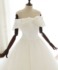 Wedding Dress Custom, White Tulle Long Prom Dress White Tulle Wedding Dress