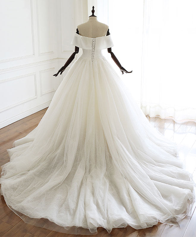 Wedding Dress Styles 2022, White Tulle Long Prom Dress White Tulle Wedding Dress
