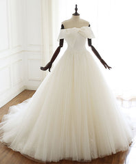 Wedding Dress Customizations, White Tulle Long Prom Dress White Tulle Wedding Dress