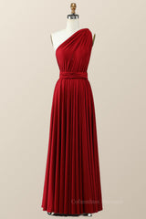 Formal Dresses Shops, Wine Red Long Convertible Dresses