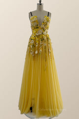 Prom Dresses 2060 Red, Yellow Floral Embroidery A-line Long Formal Dress